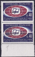 France Variétés  N°1515 Partiellement Bleu Tenant à Normal Qualité:** Cote: - Variétés: 1960-69 Neufs