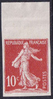 France Variétés  N°134b 10c Semeuse Aves Sol Non Dentelé Bdf Qualité:(*) Cote:200 - 1903-60 Säerin, Untergrund Schraffiert