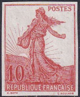 France Variétés  N°134 10c Semeuse Avec Soleil Levant Non émis Qualité:(*) Cote:225 - 1903-60 Semeuse Lignée