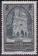 France Variétés  N°259c 3f Cathédrale De Reims Type IV Qualité:** Cote:135 - Varietà: 1921-30 Nuovi