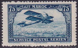 Maroc Poste Aérienne N°4 75c Bleu Qualité:** Cote:160 - Poste Aérienne
