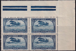 Maroc Poste Aérienne N°4 75c Bleu Bloc De 4 Cdf Qualité:** Cote:640 - Airmail