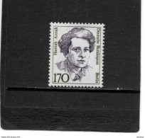 BERLIN 1988 Hannah Arendt Philosophe Yvert 787, Michel 826 NEUF** MNH - Ongebruikt