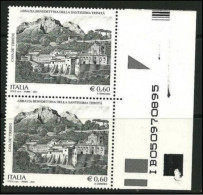 ● ITALIA 2011 ֍ " Abbazia Di Cava De' Tirreni " ● COPPIA  ●  Nuovi ** ● Codice AlfaNumerico ● - Barcodes