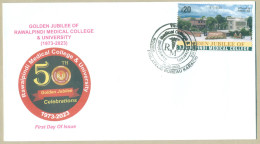 PAKISTAN 2023 MNH GOLDEN JUBILEE RAWALPINDI MEDICAL COLLEGE UNIVERSITY FDC FIRST DAY COVER - Pakistán