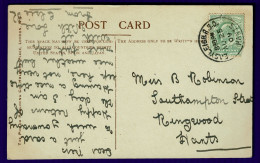 Ref 1653 - 1909 Real Photo Postcard - Lilian Braithwaite - Super Eastleigh R.S.O. Railway Postmark - Cartas & Documentos