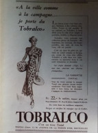 Publicité De Presse ; Tissu Pour Femme Tobralco De Tootal - Art Déco - Publicités