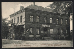 AK Gr. Wudicke, Gasthof Zum Bahnhof V. Otto Wollschläger  - Autres & Non Classés