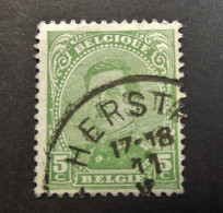 Belgie - Belgique - OPB/COB  N°  137 -  Albert I  - 5 C - Groen/vert - Herstal - - 1915-1920 Albert I.