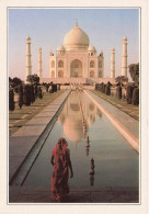 INDE - Taj Mahal - Agra - The Great Taj Mahal Mausoleum - Animé - Vue Générale - Carte Postale Ancienne - Indien