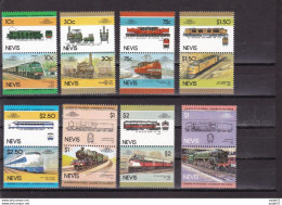Nevis - Trains - Locomotioves 16 Stamps MNH** - Eisenbahnen