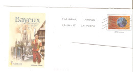 Bayeux Calvados PAP Illustré Patrimoine Vivant Globe Terrestre Oblitéré Jongleur - Prêts-à-poster:Overprinting/Luquet