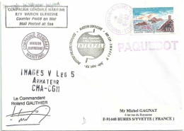 YT 3019 Iles Sanguinaires - Posté à Bord Du MD - Paquebot - Marseille Courrier International - 28/09/1999 - Covers & Documents