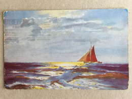 Kunstler Illustrateur - Deutschland Marine Sailing Vessels Voiliers Seascape Bucuresti 1933 Recas Timis - Autres & Non Classés