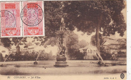 GUINEE FRANCAISE. CONAKRY . JET D'EAU. . ANNEE 1919 + TEXTE + TIMBRES - Guinea Francese