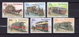 New Zealand 1985 Serie 6v Trams Transport Horse Tram - Electric Tram - Cable Car MNH - Nuovi