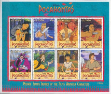 MWD-BK4-243-1+2 MINT PF/MNH ¤ GUYANA 1995 ¤  POCAHONTAS - SET-KOMPLEET ¤ WALT DISNEY - Disney