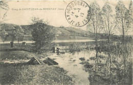 38 - Saint Jean De Bournay - L'Etang - Animée - Correspondance - Oblitération Ronde De 1918 - CPA - Voir Scans Recto-Ver - Saint-Jean-de-Bournay