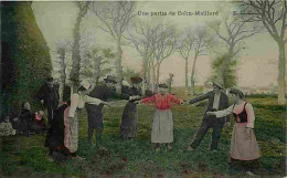Folklore - Une Partie De Colin-Maillard - Animée - Colorisée - Superbe Oblitération Ronde De 1907 - CPA - Voir Scans Rec - Costumes