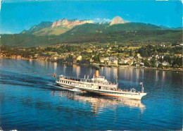 Bateaux - Bateaux Promenade - Lac Léman - Gros Bateau Au Large De La Cote Française - CPM - Voir Scans Recto-Verso - Otros & Sin Clasificación