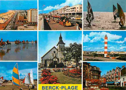 62 - Berck Sur Mer - Multivues - Planche à Voile - Char à Voile - Petit Train Touristique - Automobiles - Carte Neuve -  - Berck
