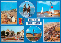 62 - Berck Sur Mer - Multivues - Automobiles - Plage - Char à Voile - Chevaux - CPM - Voir Scans Recto-Verso - Berck