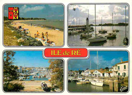 17 - Ile De Ré - Multivues - Scènes De Plage - Bateaux - Blasons - CPM - Voir Scans Recto-Verso - Ile De Ré