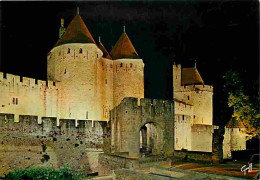 11 - Carcassonne - La Cité Médiévale - La Porte Narbonnaise - Vue De Nuit - Carte Neuve - CPM - Voir Scans Recto-Verso - Carcassonne