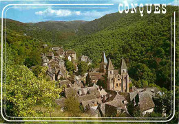 12 - Conques En Rouergue - Le Village Dominé Par La Basilique Ste-Foy - Carte Neuve - CPM - Voir Scans Recto-Verso - Sonstige & Ohne Zuordnung