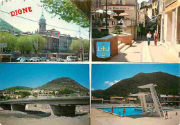 04 - Digne Les Bains - Multivues - Piscine - Blasons - Automobiles - CPM - Voir Scans Recto-Verso - Digne