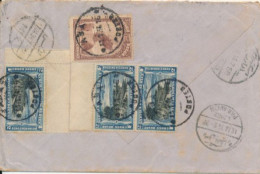 BELGIAN CONGO AIR COVER TO ALEXANDRIA EGYPTE FROM ABA 11.01.34 FRANKING ON THE BACK - Covers & Documents