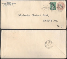 USA Philadelphia Uprated 2c Postal Stationery Cover 1887. The Bank Of North America - Brieven En Documenten