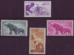 Europe - Espagne - Colonies - Guinée Espagnole - Eléphants - 4 Timbres Différents - 7571 - Guinée Espagnole