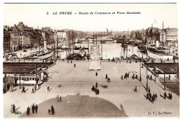 LE HAVRE - Bassin De Commerce Et Place Gambetta - Porto