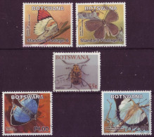 Afrique - Bostwana - Butterflies - 5 Timbres Différents - 7572 - Botswana (1966-...)