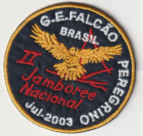 BRASIL  --  G. E. FALCAO   -  II. JAMBOREE NACIONAL  PEREGRINO  JUL 2003  --  SCOUTISME, JAMBOREE  --  OLD PATCH - Scoutismo