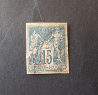 FRANCE COLONIES FRANCIA 1878-1880 SAGE 15c BLEU II TYPE N 41 YVERT IMPERF - 1876-1898 Sage (Tipo II)
