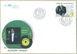 TURKEY 2022 MNH FDC ALAEDDIN YAVASCA MUSIC DOCTOR MUSICIAN ARTIST FIRST DAY COVER - Lettres & Documents