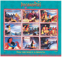 MWD-BK4-244-1 MINT PF/MNH ¤ GUYANA 1995 ¤  POCAHONTAS - SET-KOMPLEET ¤ WALT DISNEY - Disney