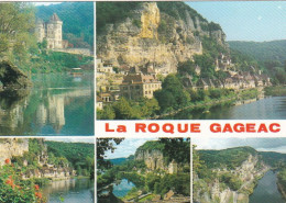 La Roque Gageac, Multiview  France - Used Postcard - E1 - Autres & Non Classés