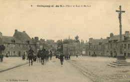 GUINGAMP - Place Et St-Michel - Militaires à Cheval - Calvaire - Animé - Guingamp