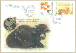 TURKEY 2022 MNH LIFE IN NATURE HUMMINGBIRD FLOWER IMPALA BIRDS FDC FIRST DAY COVER - Covers & Documents