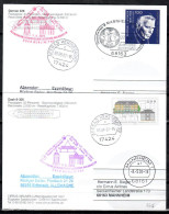 2002 Mannheim - Heringsdorf - Mannheim   Lufthansa First Flight, Erstflug, Premier Vol ( 2 Cards ) - Autres (Air)
