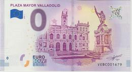 Billet Touristique 0 Euro Souvenir Espagne Plaza Mayor Valladolid 2018-1 N°VEBC001679 - Private Proofs / Unofficial