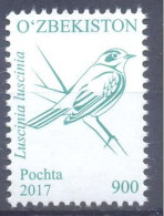 2017. Uzbekistan, Definitive, Bird, 700S, 1v, Mint/** - Uzbekistán