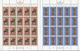 LIECHTENSTEIN 600-601, 2 Kleinbogen, Postfrisch **,  Europa CEPT:  Landschaften 1974 - 1977