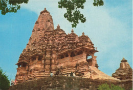 INDE -  Khandharya Mahadeo Temple - Khajurao - Vue Générale - Animé - Carte Postale Ancienne - Indien