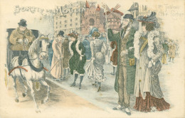 PARIS 18. Sortie Du Moulin Rouge -  2ème Tableau "Ohé Cocher". Illustration Non Signée - Paris (18)