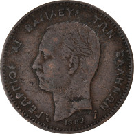 Monnaie, Grèce, George I, 5 Lepta, 1882, TB, Cuivre, KM:54 - Grèce