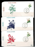 1989 2318 / 2319 & 2320 (BL65)   FDC's ( Gentbrugge ) : " Promotion De La Philatélie" ROZEN/ROSES - 1981-1990